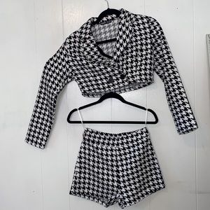 Two piece hound suit co ord set (jacket & shorts)